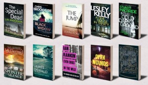 The longlist for the McIlvanney Prize 2016. Image courtesy of Bloody Scotland