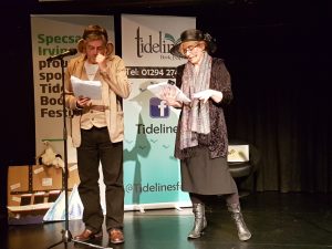 Douglas with Caro Ramsay in Carry on Sleuthing. A brand new mystery will make its debut in Grantown